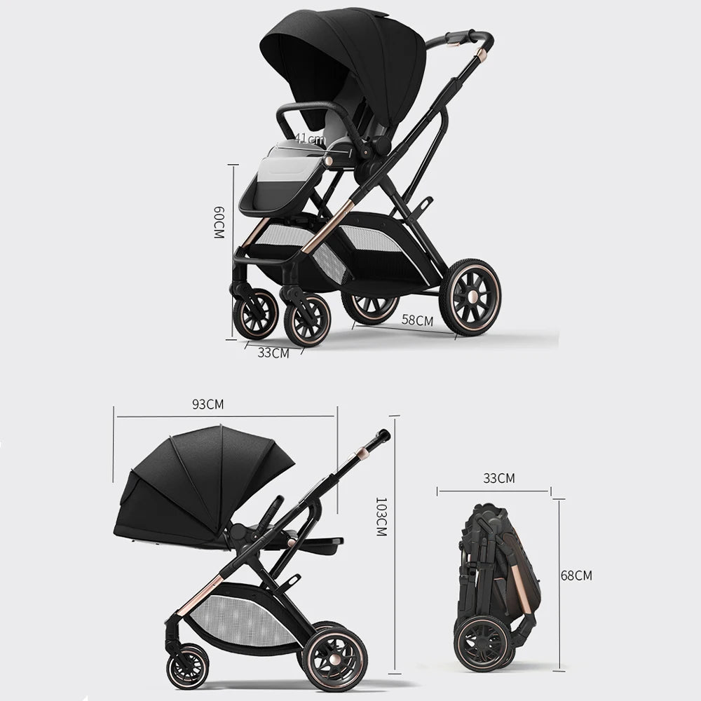 2026 New Arrival Convertible Baby Stroller For Toddler Newborn High Landscape Baby Pushchair With Reversible Seat