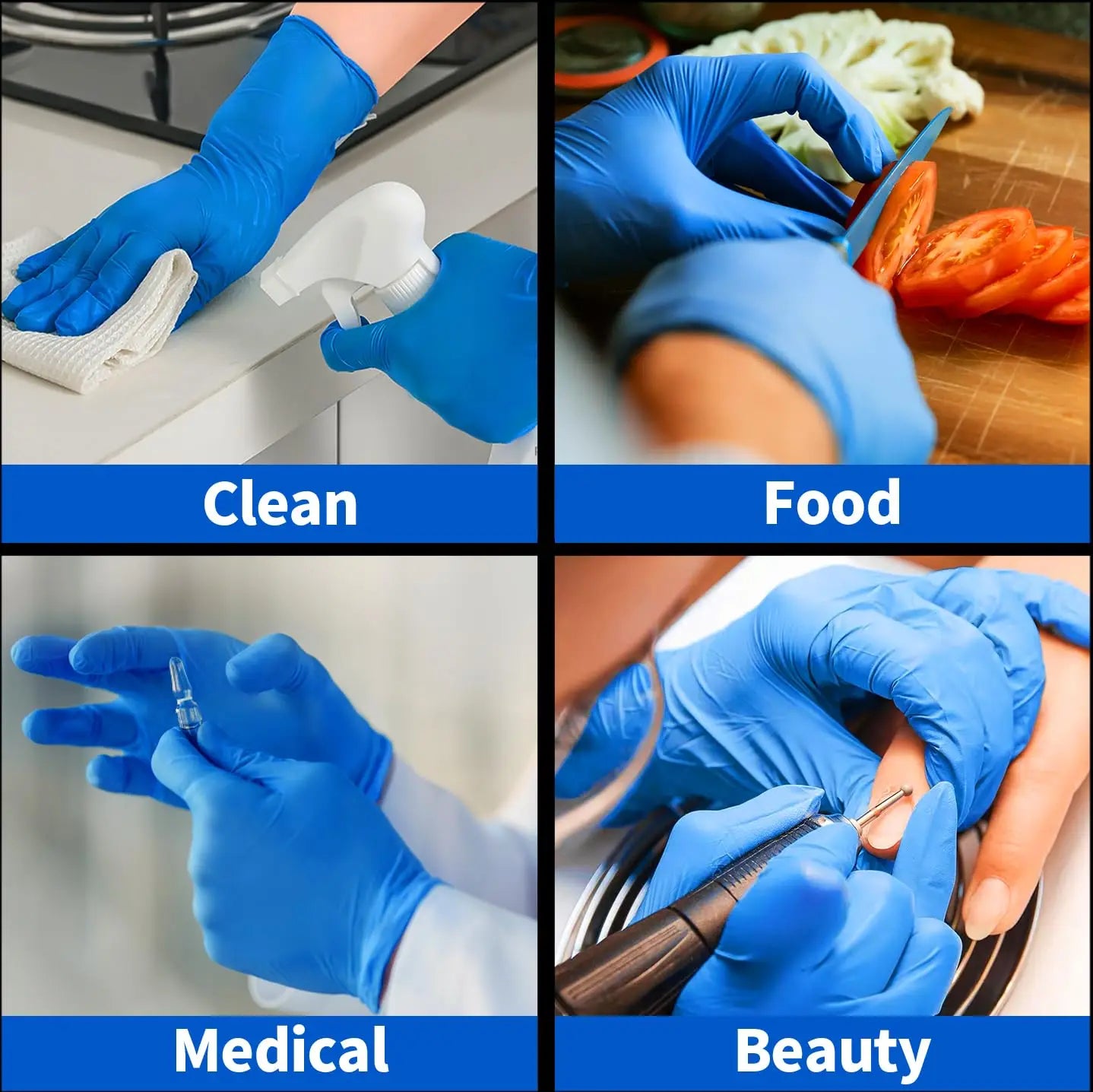 Nitrile Gloves Disposable Household Cleaning Powder Free
