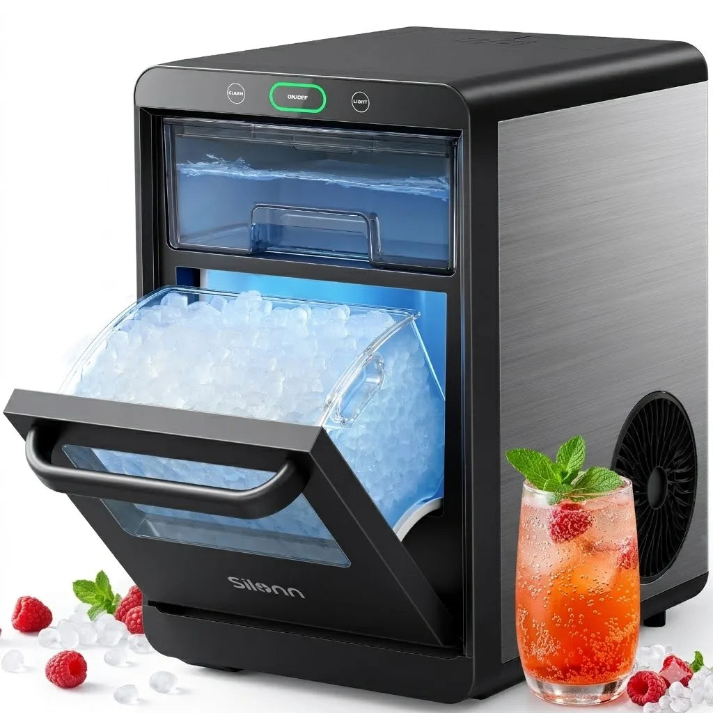 PHILERGO Nugget Ice Maker Countertop Pellet Ice Machine