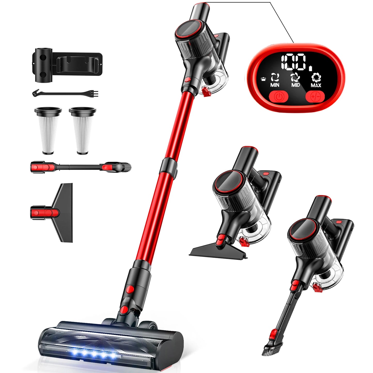 SUXIANGVAC Cordless Vacuum Cleaner 55KPa 8 In 1 Suction