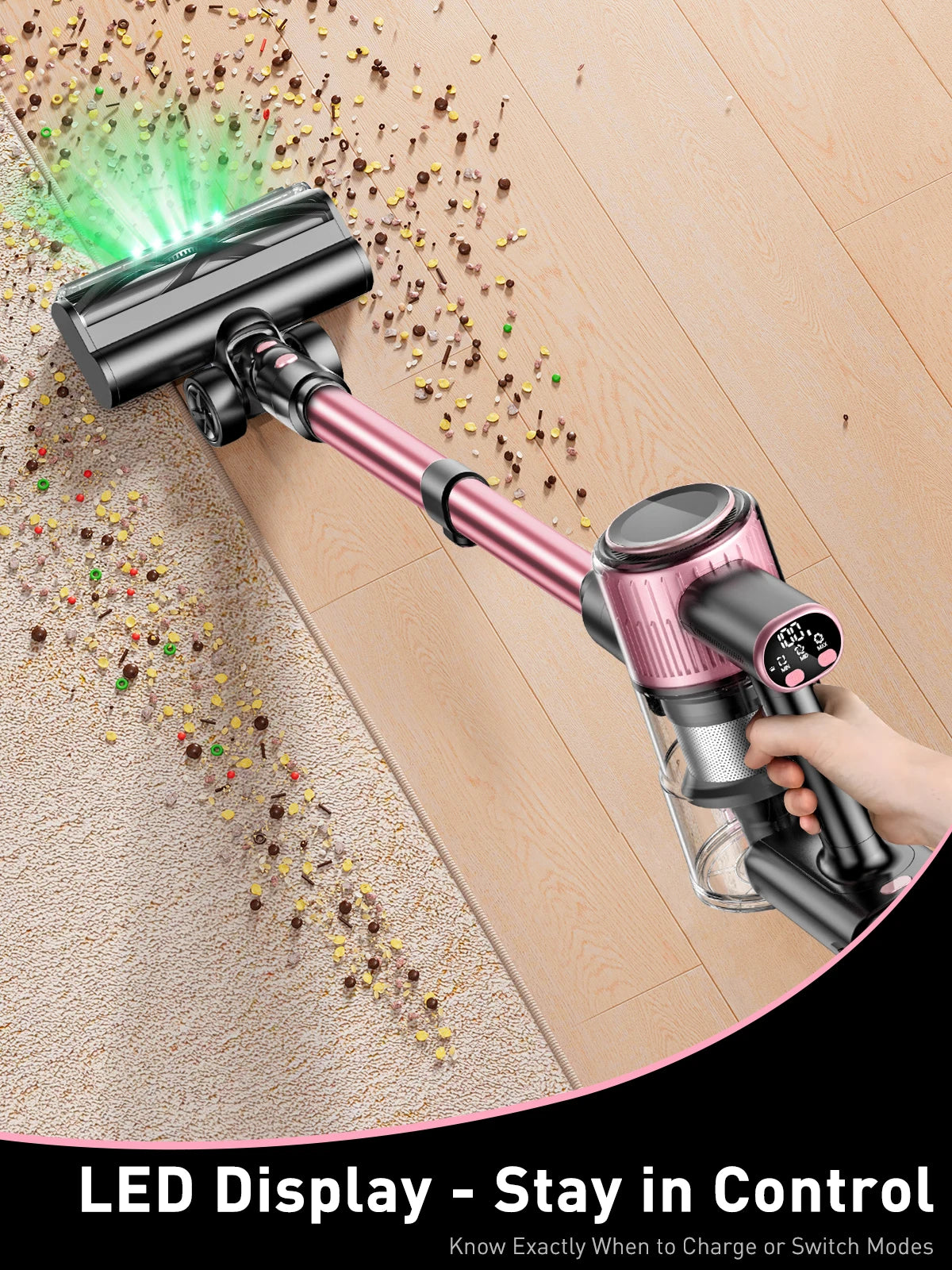 SUXIANGVAC Cordless Vacuum Cleaner 55Kpa 500W 45min 10 In 1
