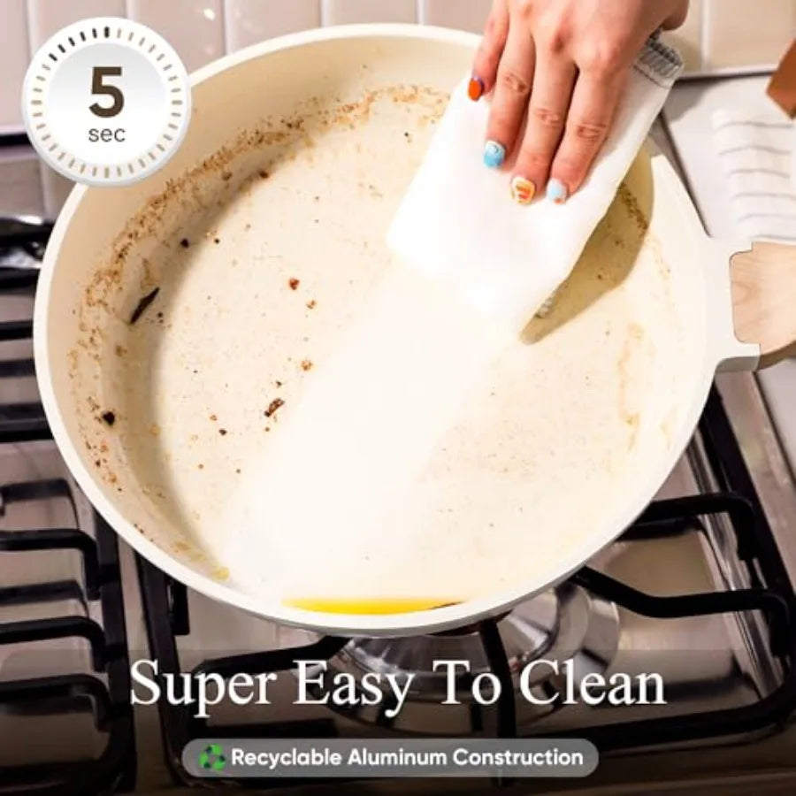 Nonstick Pots and Pans Cookware Set With Utensils