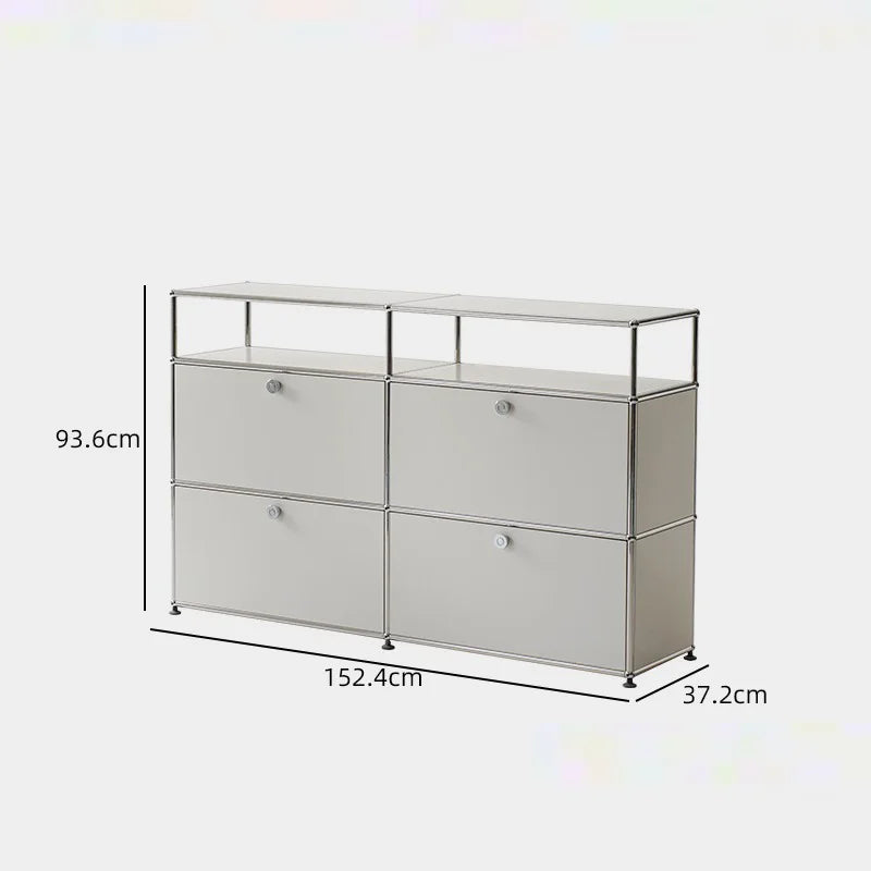 Bigcityfur Tv Stand Storage Cabinet Metal Corner Cabinet