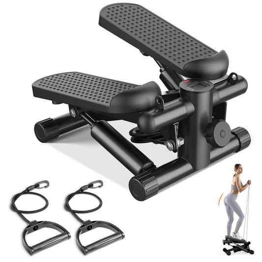 Mini Stepper With Resistance Bands LCD Monitor