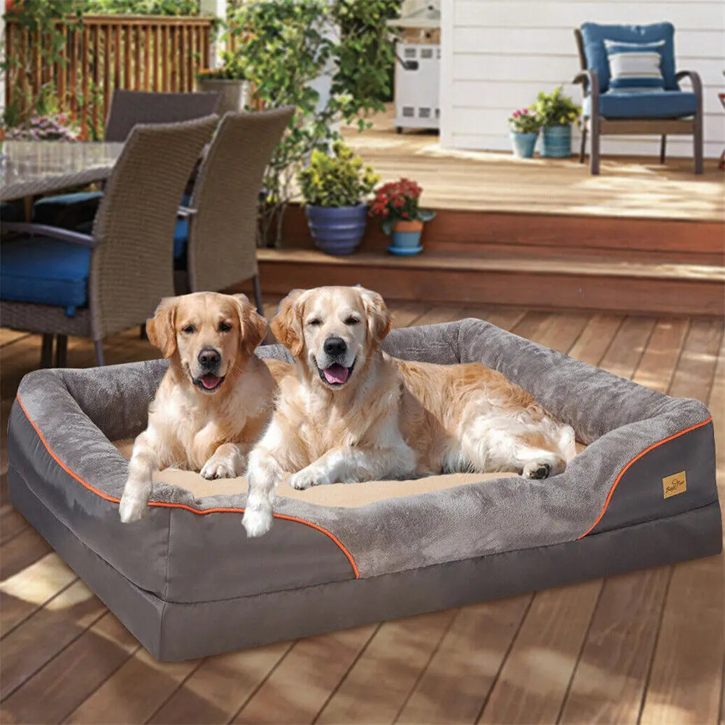 BINGOPAW Orthopedic Memory Foam Dog Bed Bolstered Sofa
