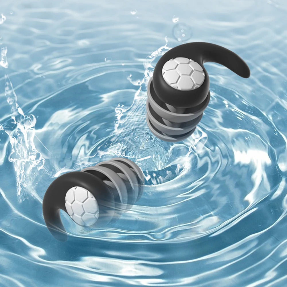 RZAHUAHU Silicone Earplugs Waterproof For Sleep And Swim