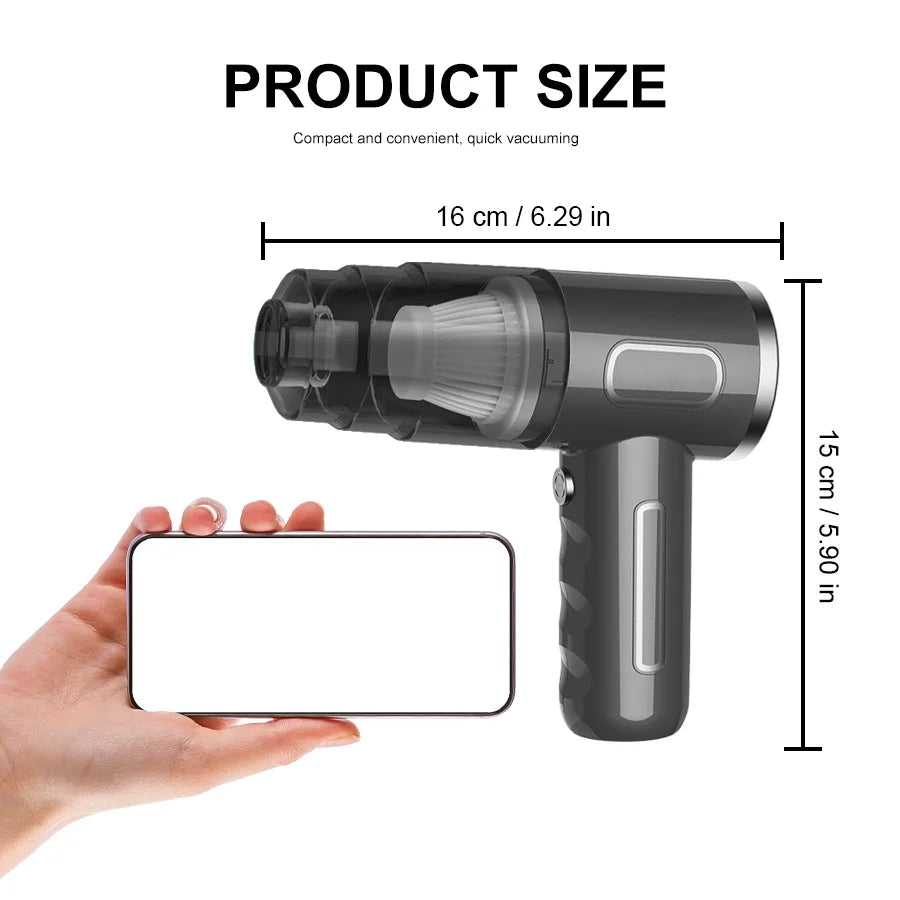 Mini Wireless Car Vacuum Cleaner Handheld Rechargeable