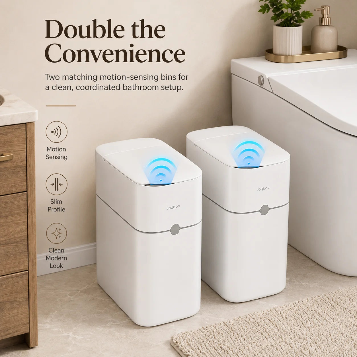 Joybos Touchless Trash Can With Motion Sensor