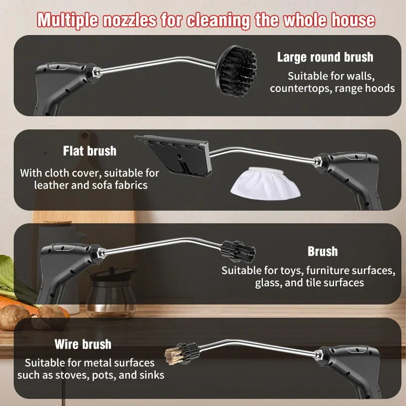 Handheld High Pressure Steam Cleaner With Smart Control
