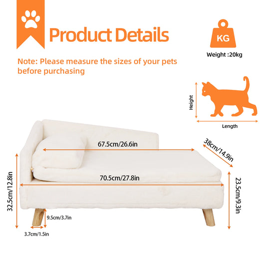 BINGOPAW Waterproof Pet Sofa Bed Raised Lounger