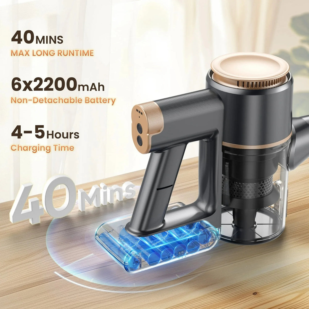 Vastorm Lightweight Cordless Stick Vacuum With HEPA Filter