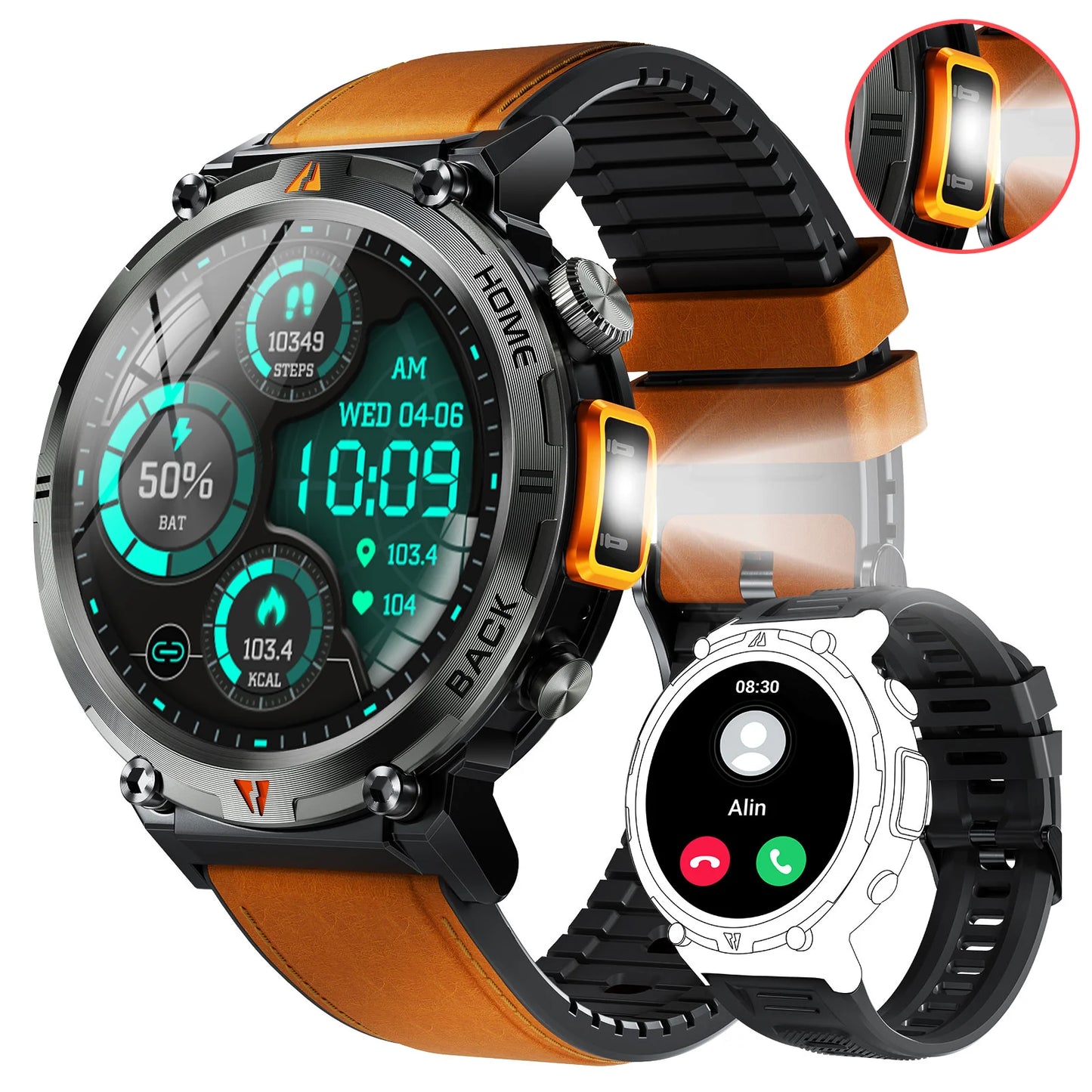 EIGIIS KE3 Bluetooth Call Smartwatch Heart Rate Monitor