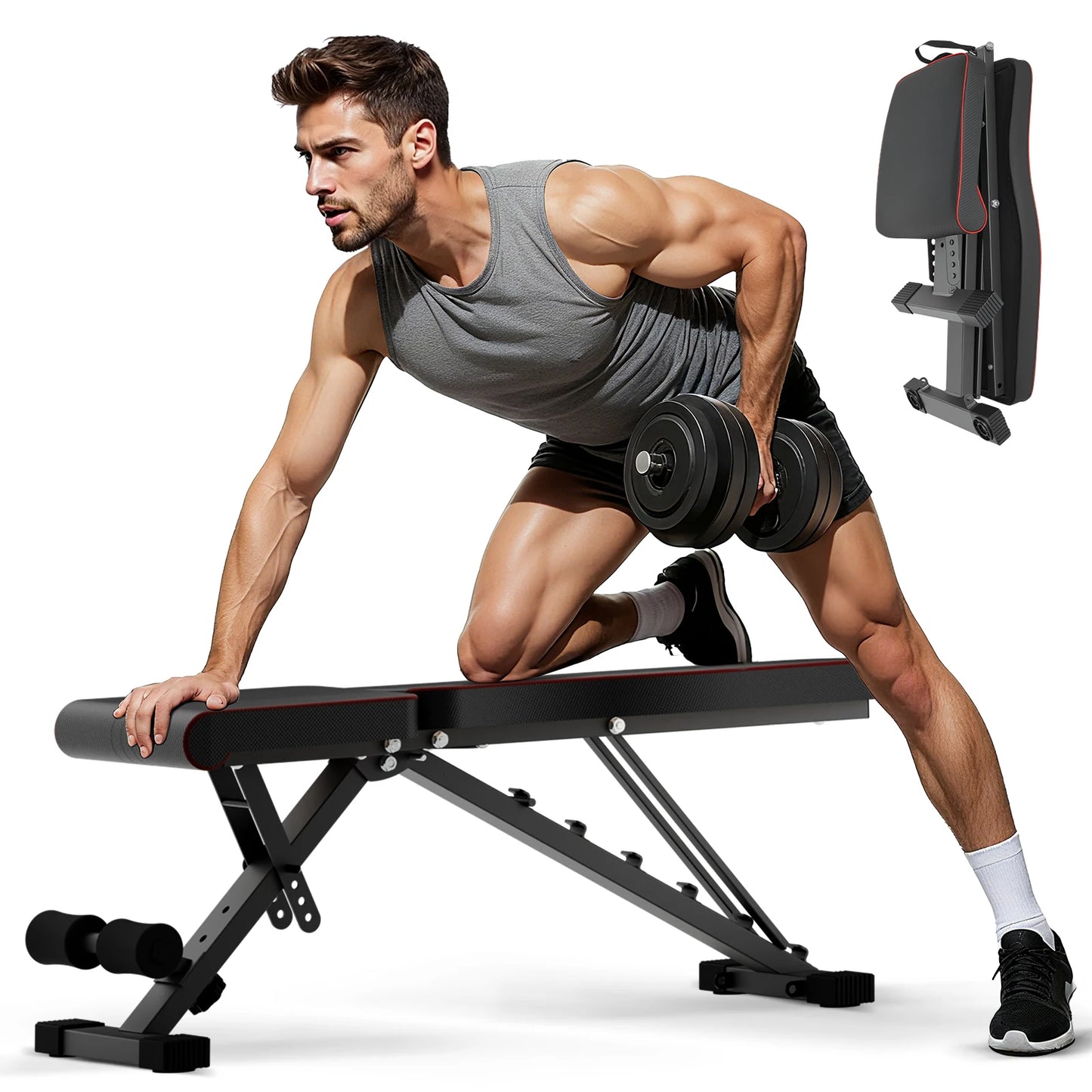 Multifunctional Adjustable Dumbbell Bench 660LBS Capacity