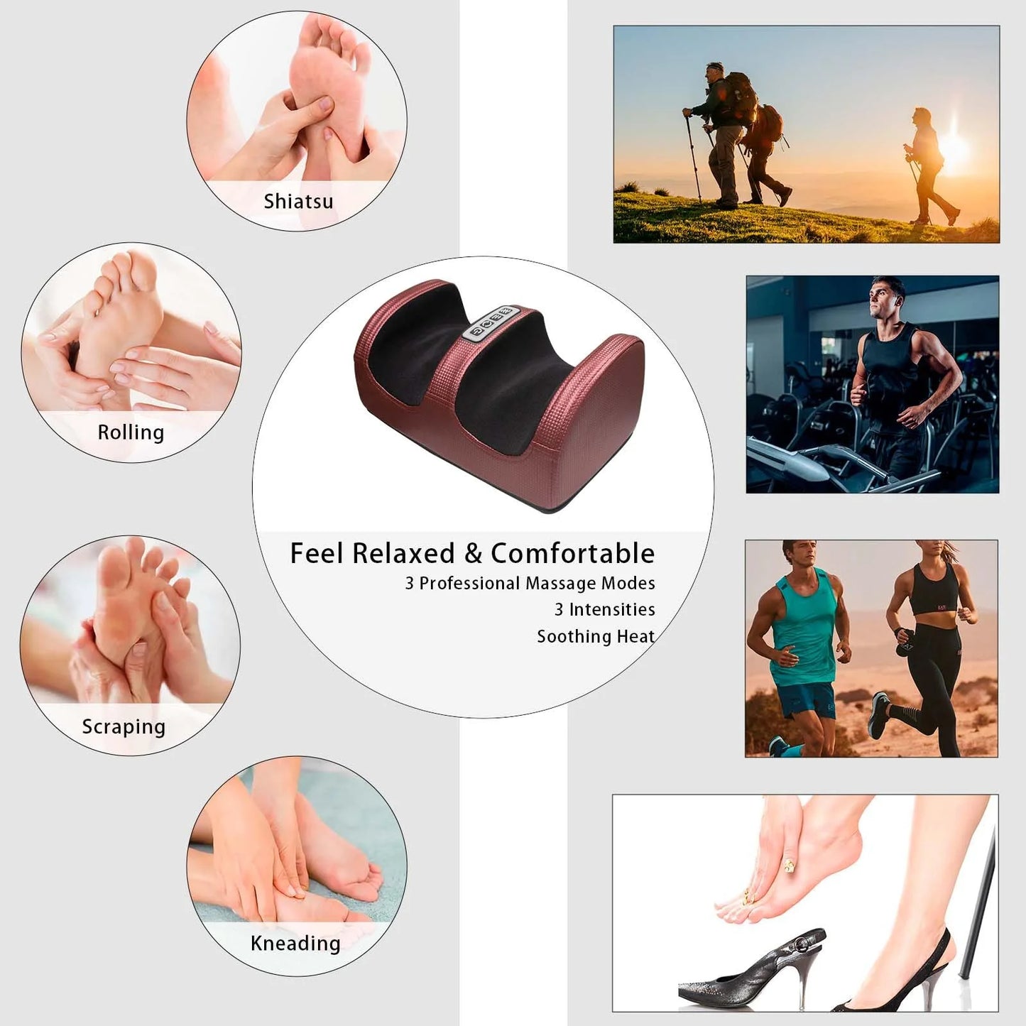 Foot Massager Kneading Machine With Heating