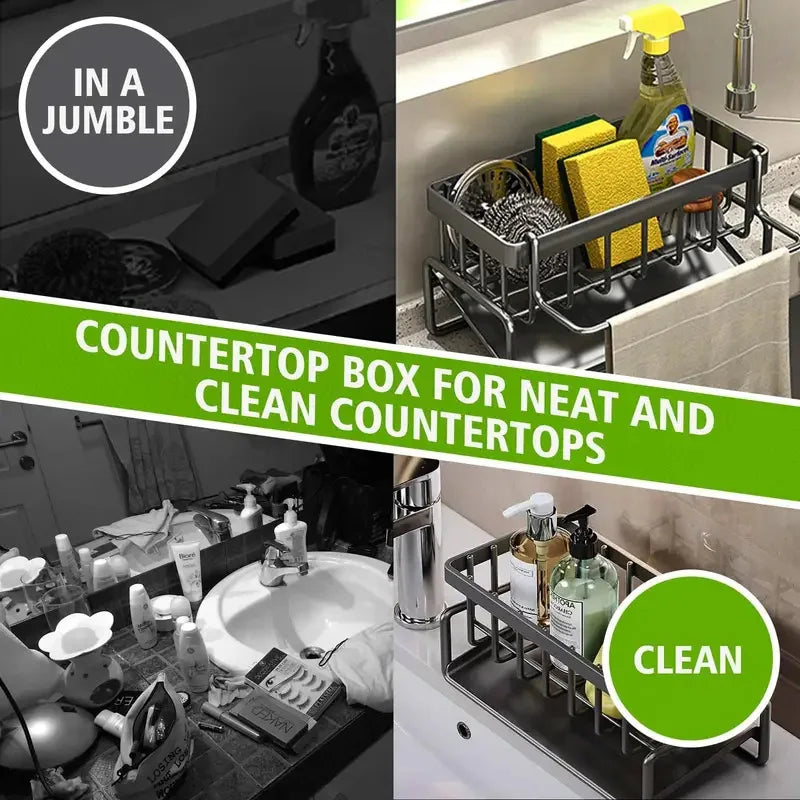 Stainless Steel Kitchen Sink Organizer Rack