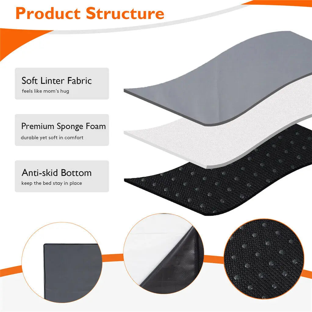 Dog Bed Orthopedic Memory Foam With Removable Cover