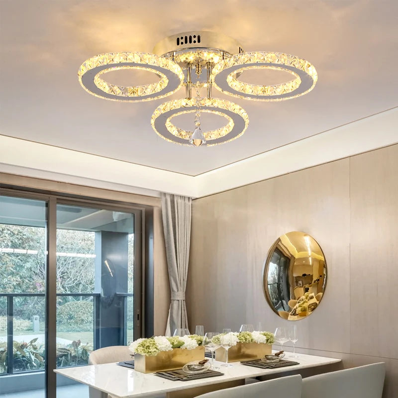 VETRULUS Modern Crystal LED Ceiling Chandelier
